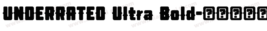 UNDERRATED Ultra Bold字体转换